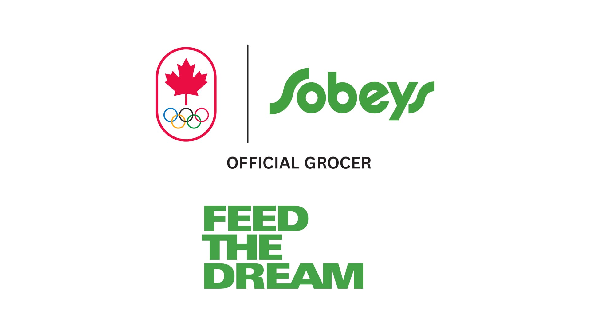 COC and Sobeys logos next to each other and Feed the Dream title underneath